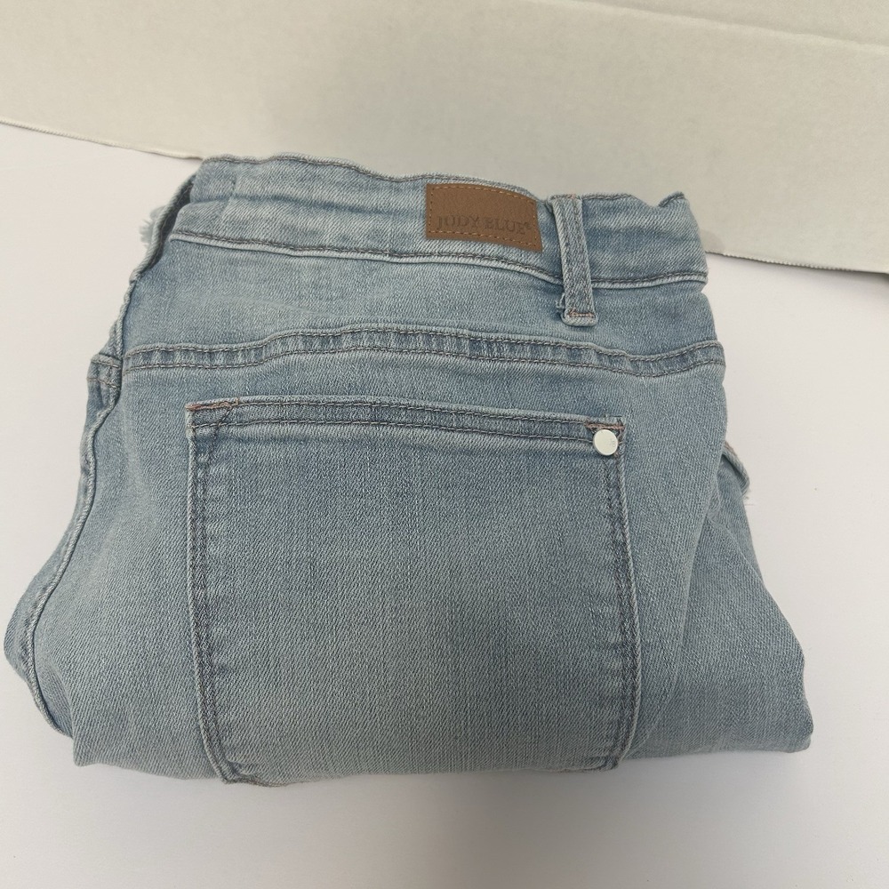 Judy Blue Braided Waistband Light Denim Shorts Size 2XL Style # 150098 Hi-Waist